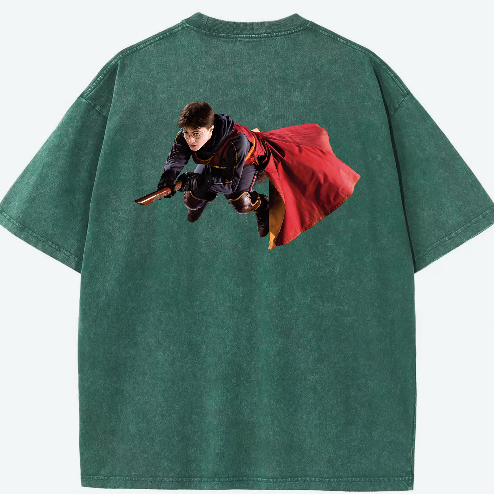 （画像用） Harry Potter ハリー・ポッターシリーズ 綿100% ヴィンテージ風 半袖Tシャツ（背面プリント）